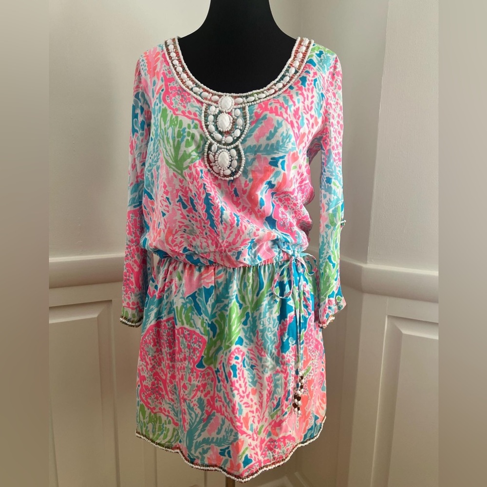 Lilly Pulitzer Delisa Dress Let's Cha Cha small